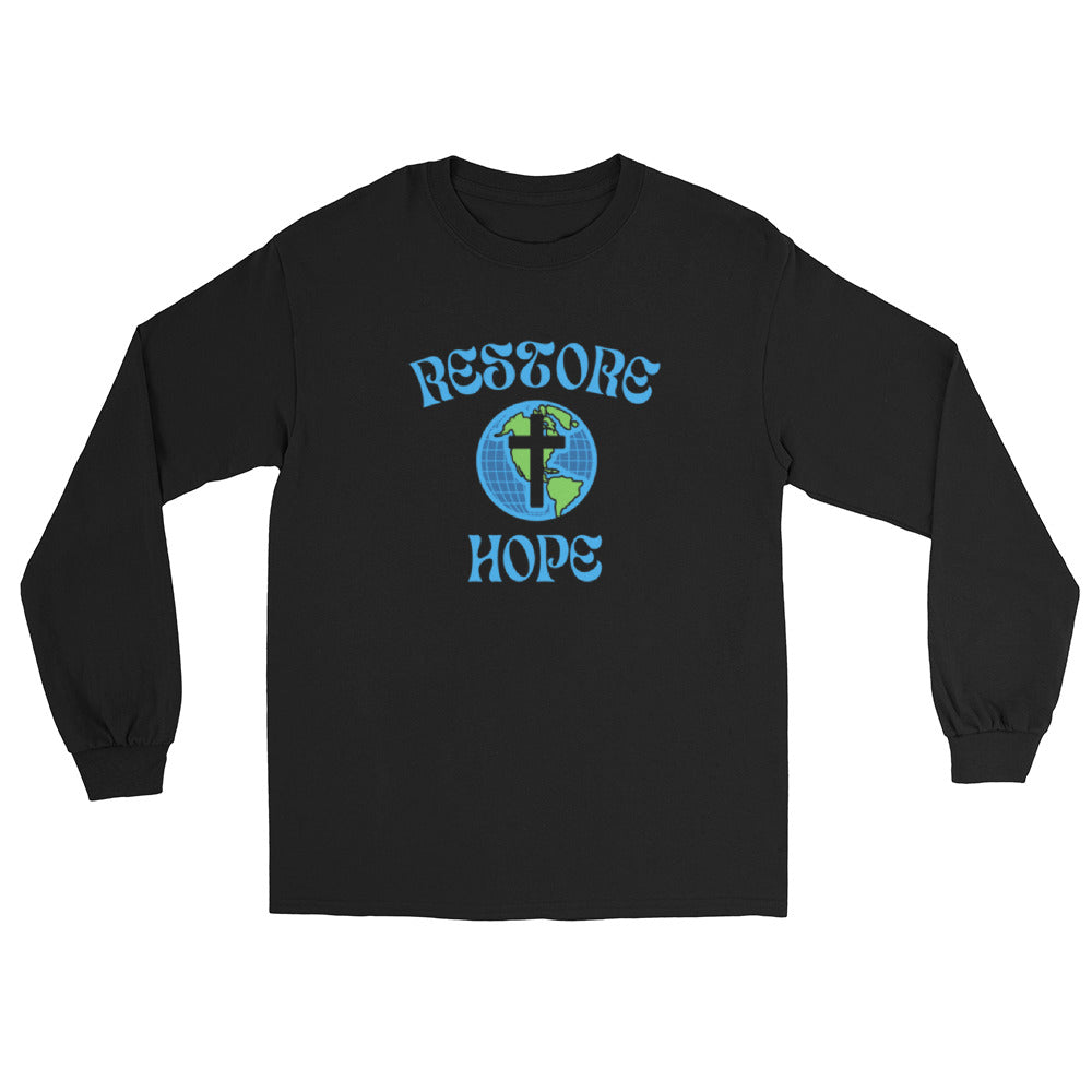 "Restore Hope" Long Sleeve - White / Black